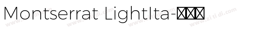 Montserrat LightIta字体转换